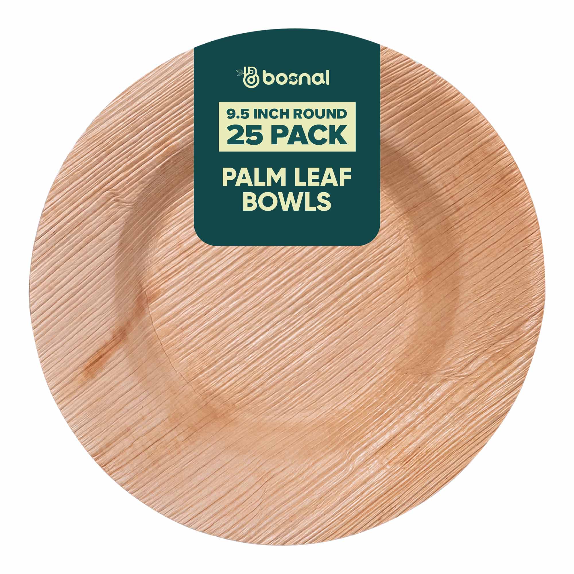 Bosnal - Palm Leaf Biodegradable Bowls, 9.5 inch Round Soup Bowl - Maison Royale Étoile