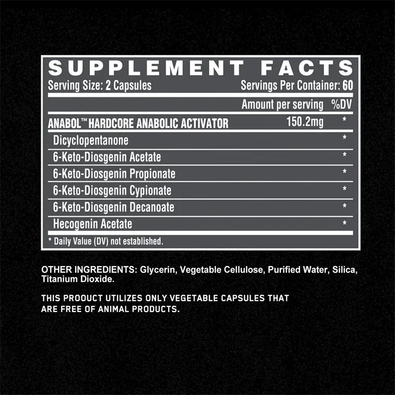 120 Capsules - Anabol Hardcore Supplement - Helps Build Lean, Firm, High - quality Muscle,Promoting Muscle Growth,Recovery & Strength Enhancement - Maison Royale Étoile