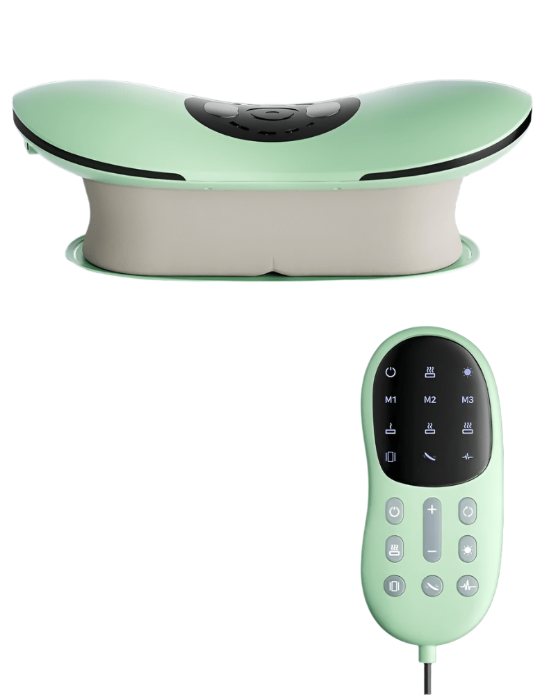 Rechargeable Electric Lumbar Traction Massager Adjustable Vibration Green - Maison Royale Étoile