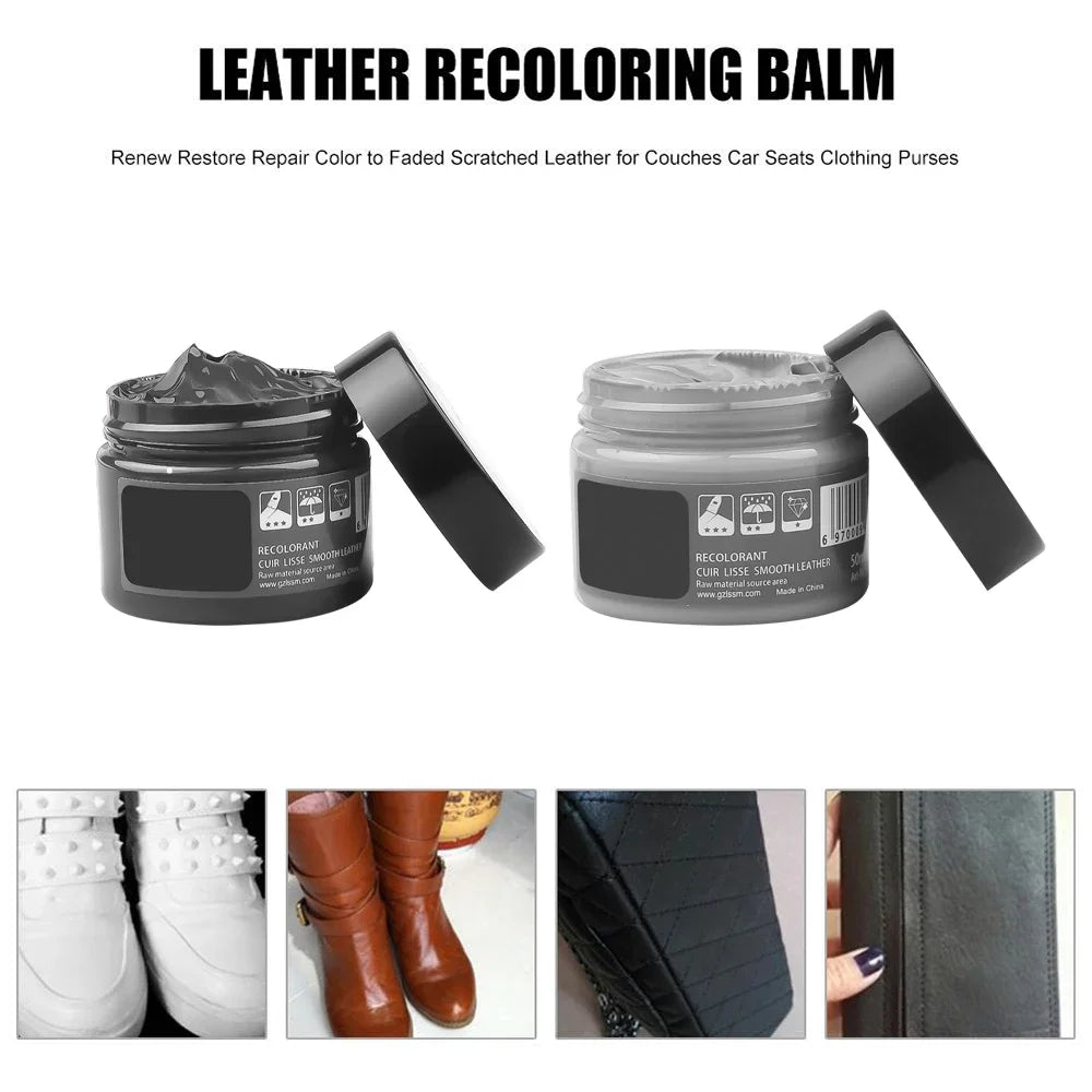 White - Car Leather Repair Kit Liquid Skin Recoloring Balm No Heat Repair Tool Auto Seat Holes Scratch Cracks rips restoration set shoes - Maison Royale Étoile