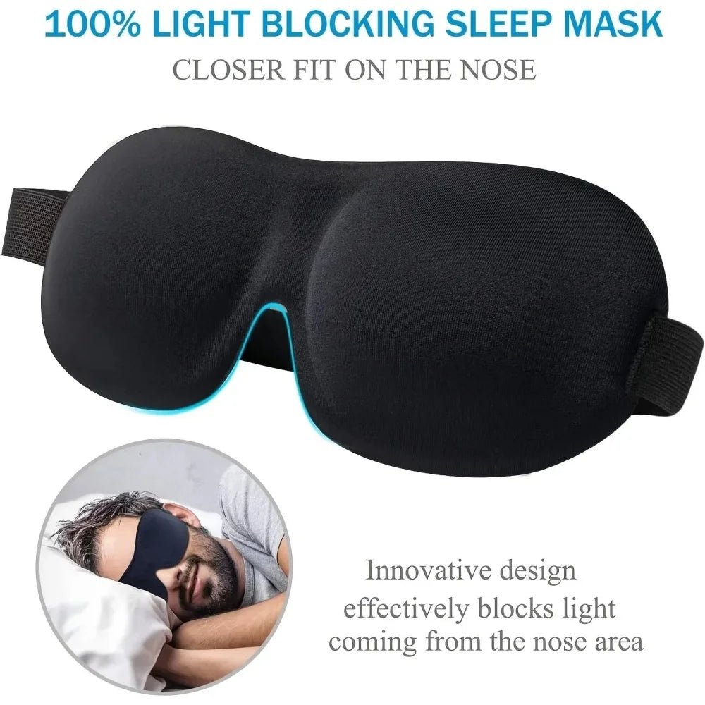Default - Default - 3D Sleep Mask Blindfold Sleeping Aid Soft Memory Foam Eye mask for Sleeping Travel Blockout Light Slaapmasker Eye Cover - Maison Royale Étoile