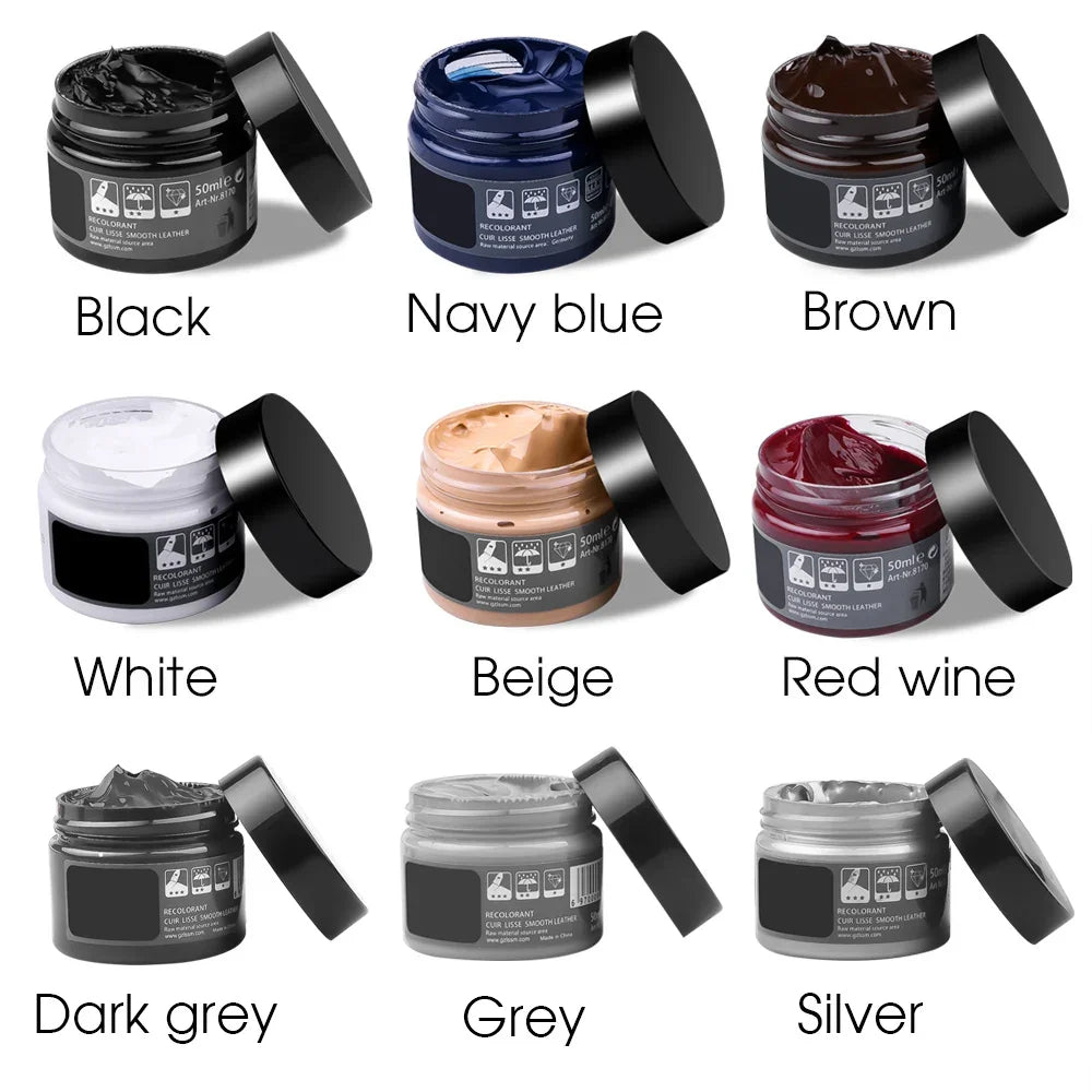 White - Car Leather Repair Kit Liquid Skin Recoloring Balm No Heat Repair Tool Auto Seat Holes Scratch Cracks rips restoration set shoes - Maison Royale Étoile