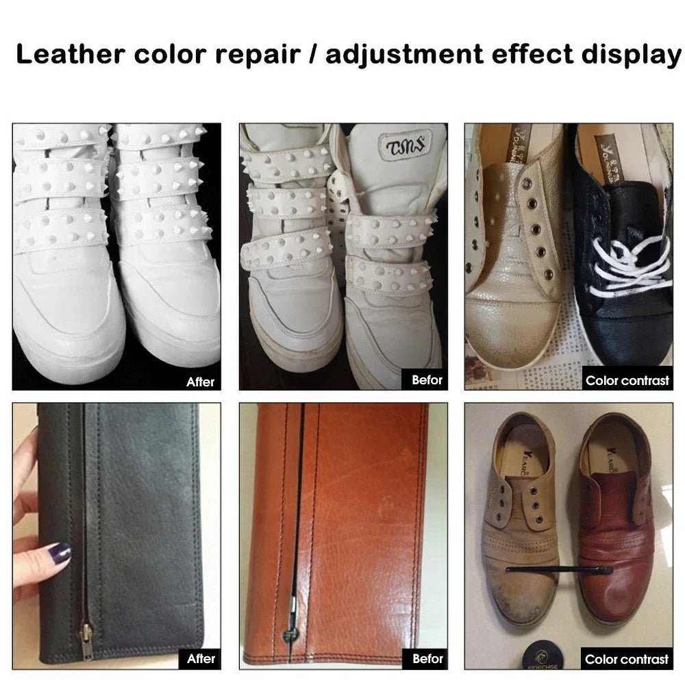 White - Car Leather Repair Kit Liquid Skin Recoloring Balm No Heat Repair Tool Auto Seat Holes Scratch Cracks rips restoration set shoes - Maison Royale Étoile