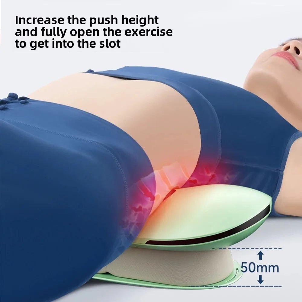 Rechargeable Electric Lumbar Traction Massager Adjustable Vibration Green - Maison Royale Étoile