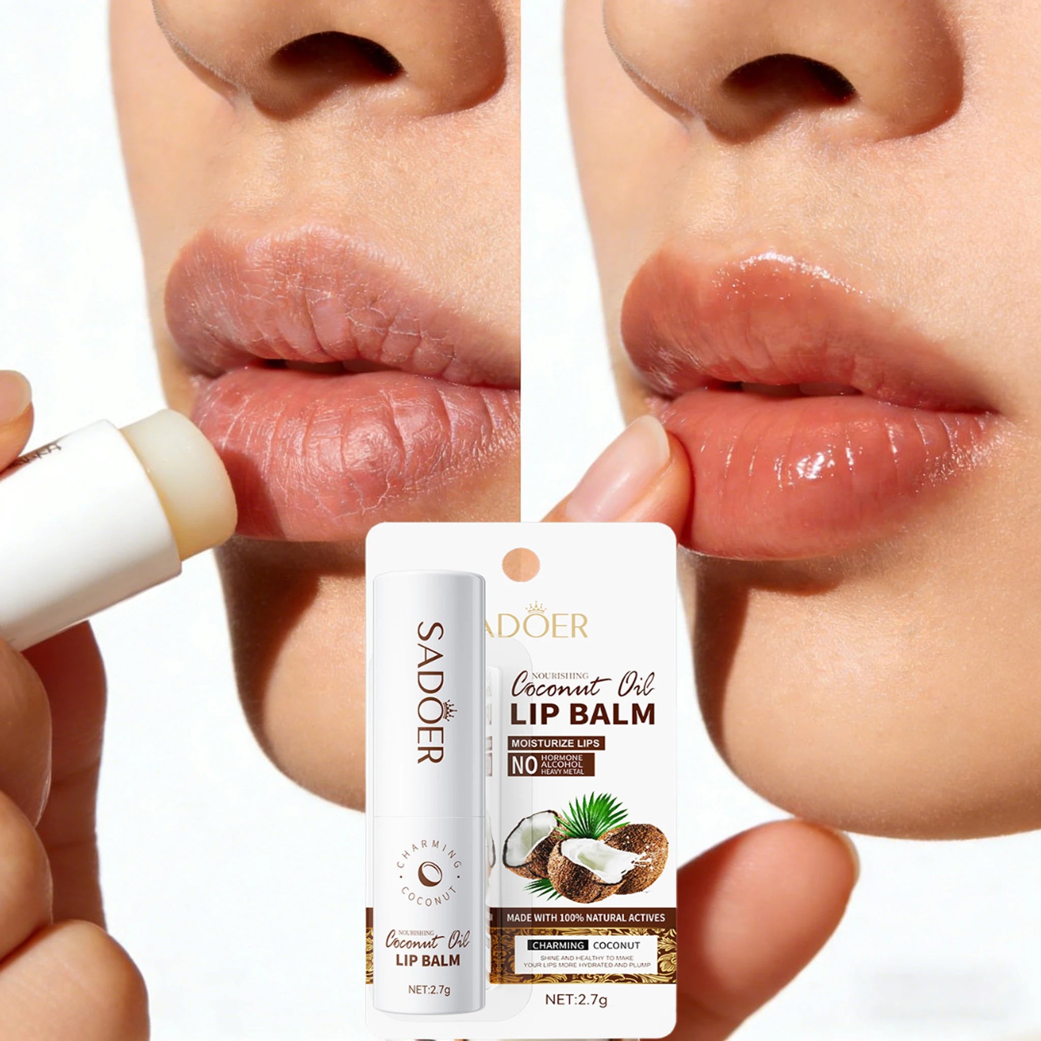 Coconut Lip Balm - Lasting Nourishment and Moisture for Men and Women - Daily Care Lip Balm - Maison Royale Étoile