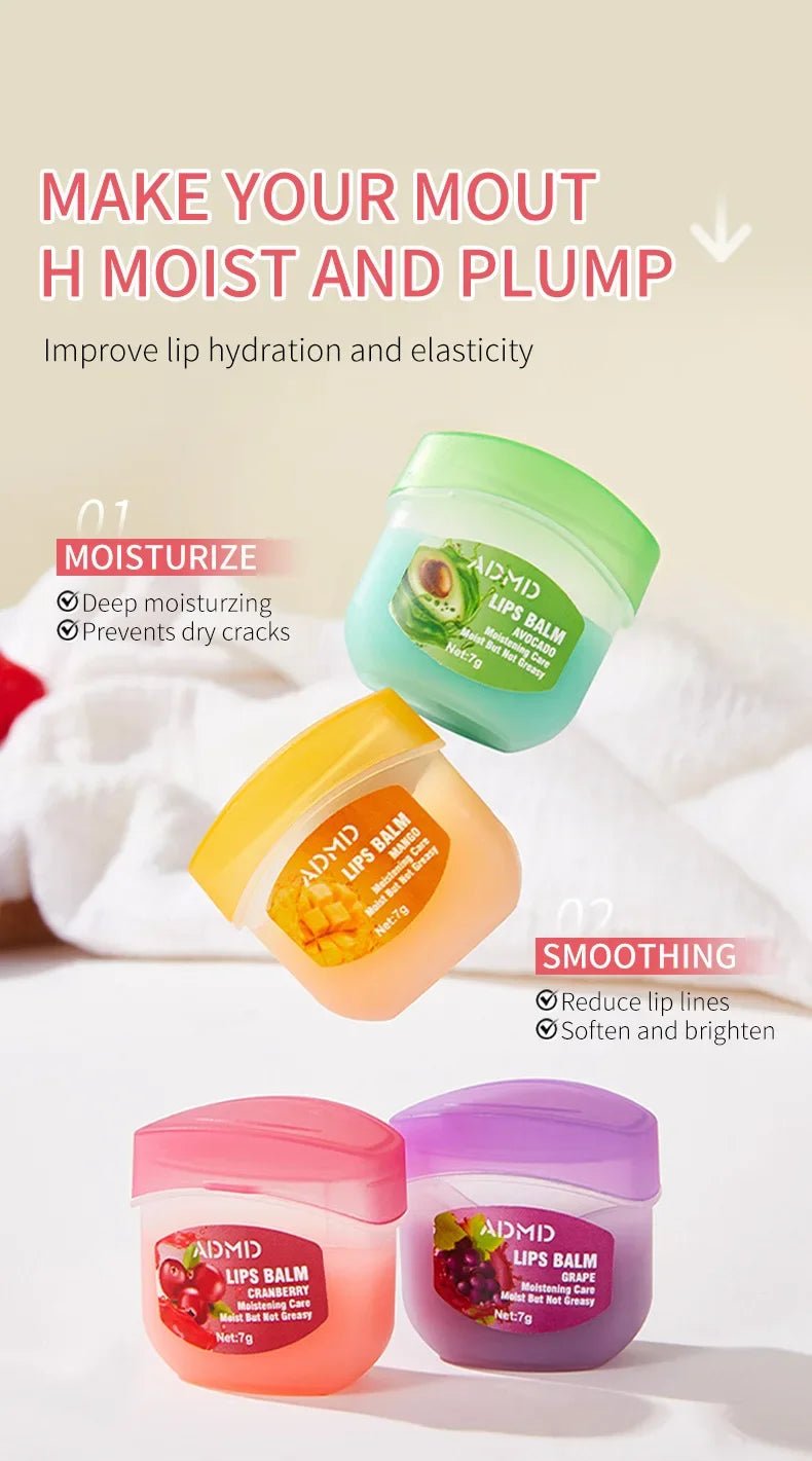 8pcs/box Fruits Lip Balm Sets Moisturizing Lipstick Makeup Base Moisturizer Lip Balm Anti - Cracking Lips Skin Care - Maison Royale Étoile