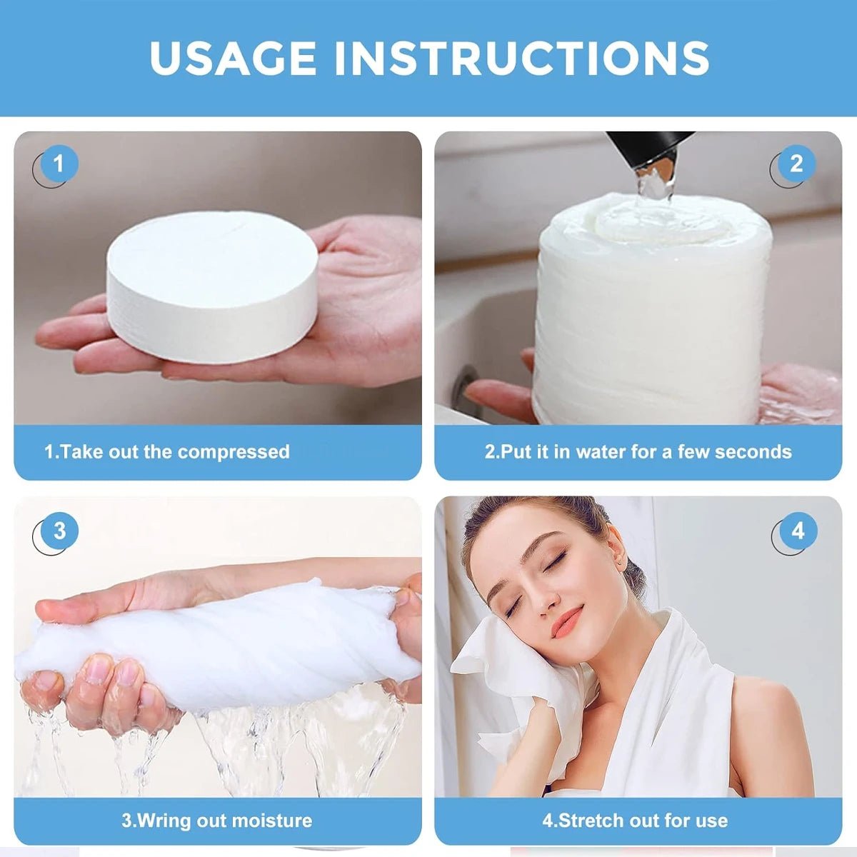 Disposable/1pc - Disposable Compressed Towel With Increased Thickness Compression Water Absorption And No Shedding Of Hair Portable Towel For Tra - Maison Royale Étoile