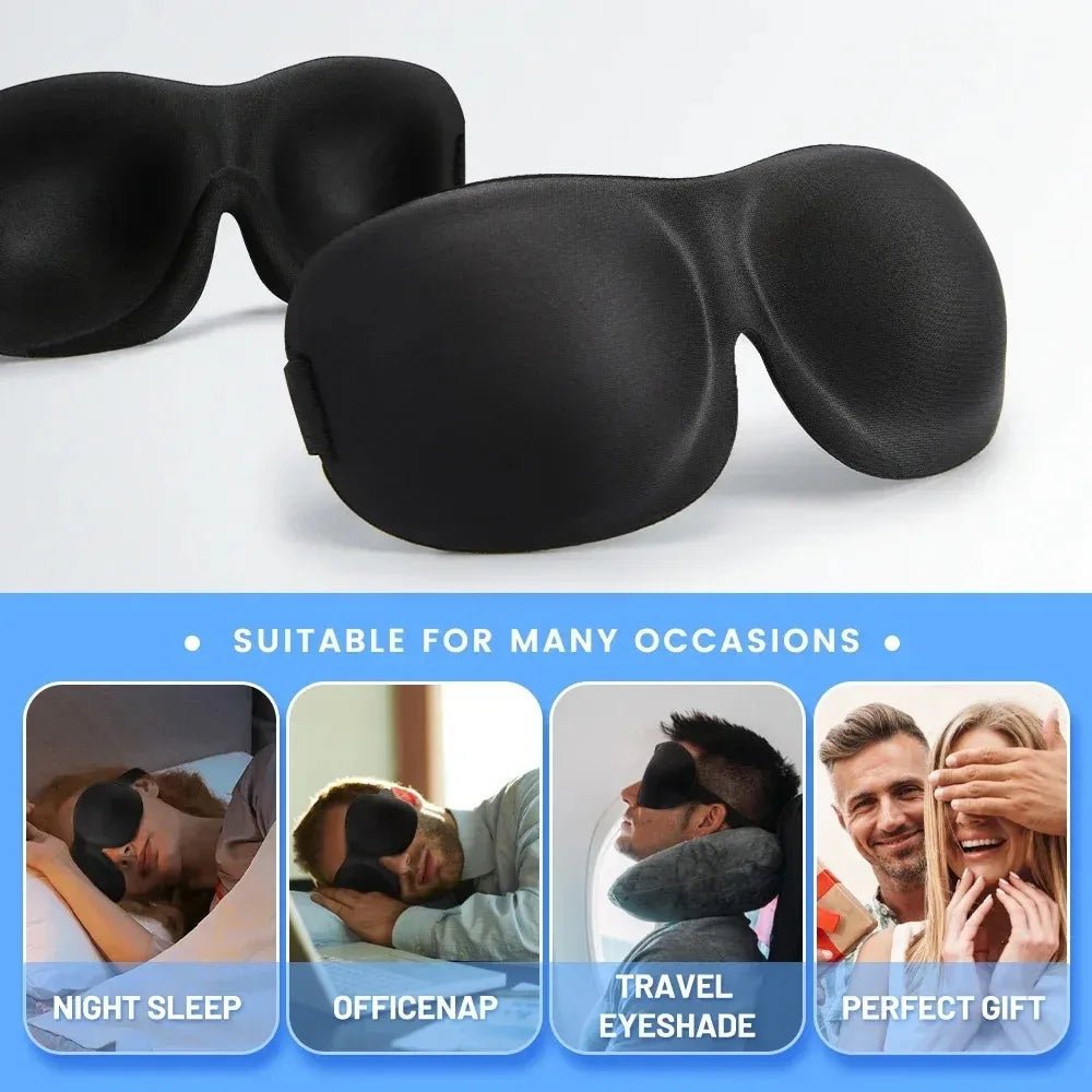 Default - Default - 3D Sleep Mask Blindfold Sleeping Aid Soft Memory Foam Eye mask for Sleeping Travel Blockout Light Slaapmasker Eye Cover - Maison Royale Étoile