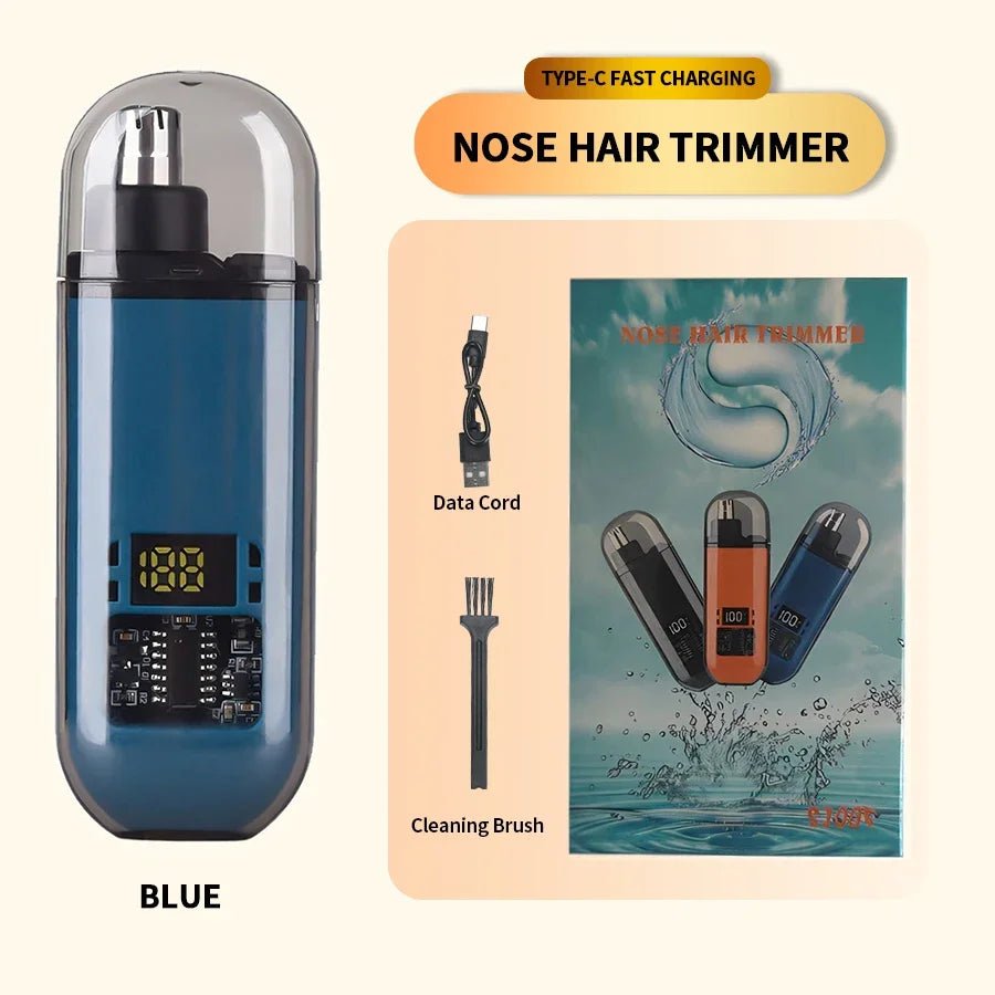 orange - 2 In 1 Electric Portable Ear And Nose Hair Trimmer Clipper 2024 Professional Painless Portable Eyebrow For Men - Maison Royale Étoile