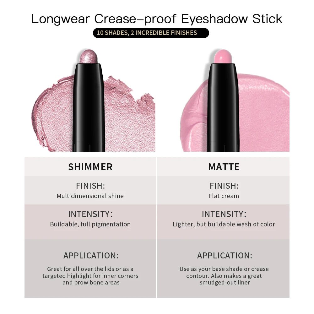 03 desert - 12 Colors Eyeshadow Pencil Stick Shimmer And Matte Waterproof Metallic Glitter Eye Shadow Highlighter Pencil Eyeshadow Cosmetics - Maison Royale Étoile