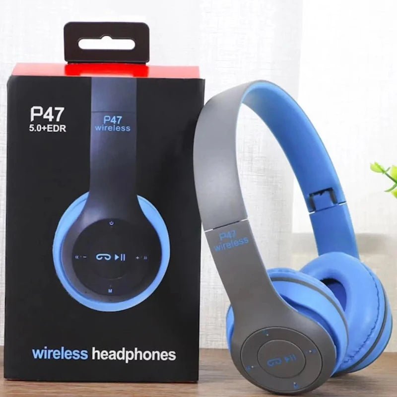 Red - Handsfree Wireless Headphones Noise Canceling Headphone Earphone P47 headset Bluetooth Head Phone for iPhone Huawei Samsung S22 - Maison Royale Étoile