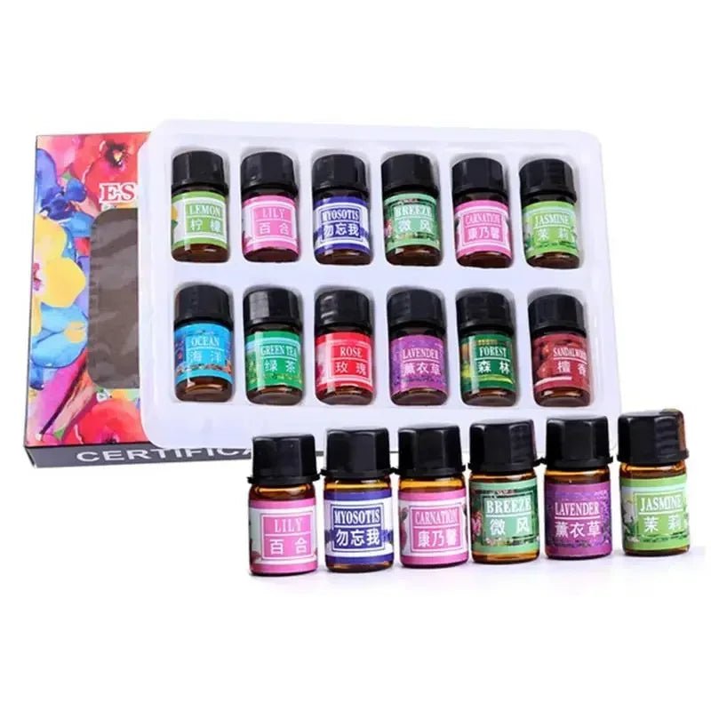 Default - Default - 12PCS 3ML Air Freshener Natural Plant Aromatherapy Essential Oil Air Conditioning Perfume Aroma Diffuser Fragrance Humidifier - Maison Royale Étoile