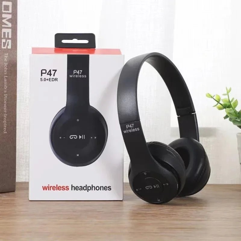 Red - Handsfree Wireless Headphones Noise Canceling Headphone Earphone P47 headset Bluetooth Head Phone for iPhone Huawei Samsung S22 - Maison Royale Étoile