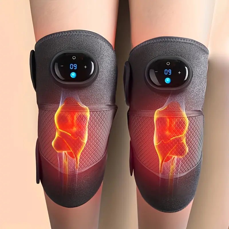 1PC Heated 3 - In - 1 Knee, Elbow, and Shoulder Massager Brace with Adjustable Heating Modes - Grey - Maison Royale Étoile