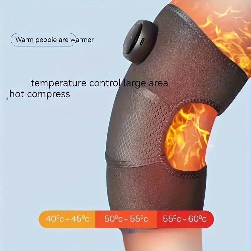 1PC Heated 3 - In - 1 Knee, Elbow, and Shoulder Massager Brace with Adjustable Heating Modes - Grey - Maison Royale Étoile